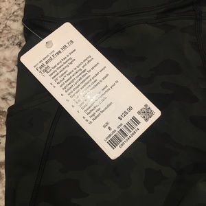 Lululemon incognito gator green camo size 8